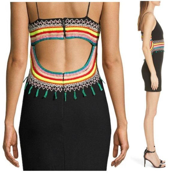 alice + olivia Loralee Embroidered Fitted Minidress - Picture 2 of 8